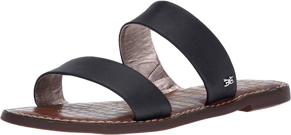 SAM EDELMAN WOMEN'S GALA SANDAL, BLACK LEATHER, 8 M US